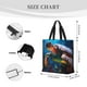 thumbnail image 3 of Fotbe Ice Blue Ocean Sea Turtle Bolsa Tote con Estampado para Mujer, Bolsos con Cremallera, Bolsa de Hombro Casual de Gran Capacidad con Bolsillos Internos, 3 of 7