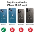 thumbnail image 2 of for iPhone 14 Wallet Case, [Butterfly & Flower Embossed] Leather Wallet Case Flip Protective Phone Cover with Card Slots and Kickstand for iPhone 14 6.1" (Blue), 2 of 7