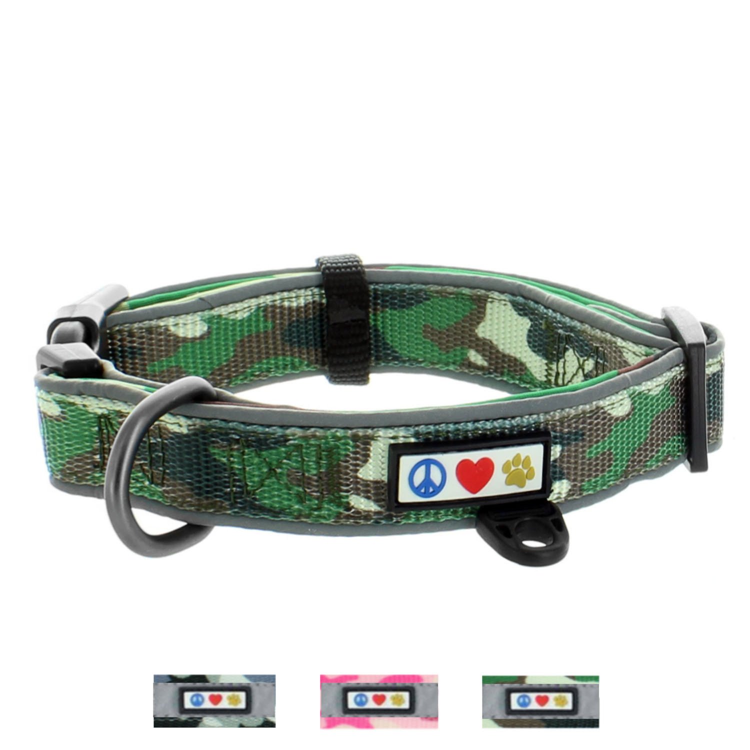 Pawtitas soft adjustable reflective padded dog collar Clearance