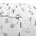 thumbnail image 3 of Tree Pouf Cover with Zipper, Abstract Pattern of Hand Drawn Doodle Style Sketches on a Plain Background Botanical, Soft Decorative Fabric Unstuffed Case, 30" W X 17.3" L, Grey White, by Ambesonne, 3 of 5