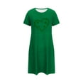 thumbnail image 5 of Sakmal Moomoo Nightgownss for Women Soft St Patrick's Day Short Sleeve Moomoo Dress Short Irish St Paddys Day Shamrock Print Ladies Nightgown S, 5 of 5
