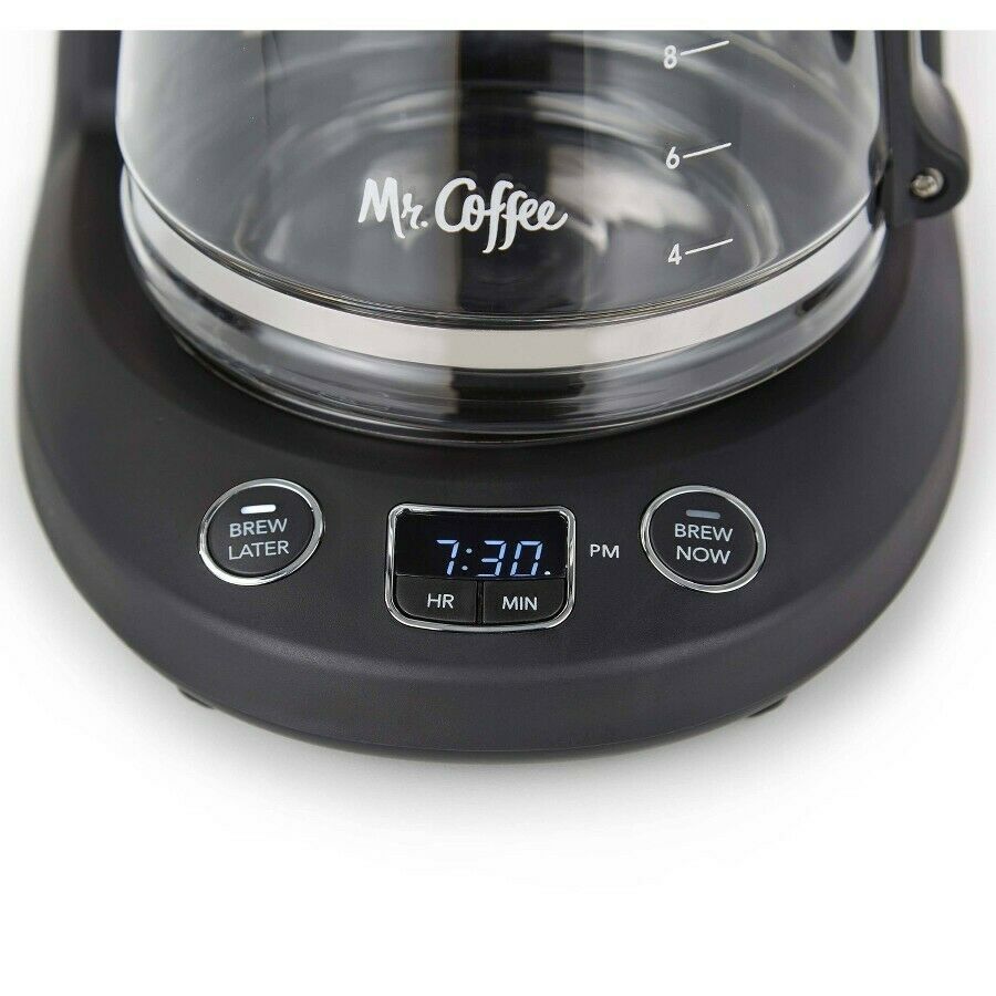 Mr. Coffee 12-Cup Programmable Coffeemaker, Brew Now or Later, Black - image 4 of 6