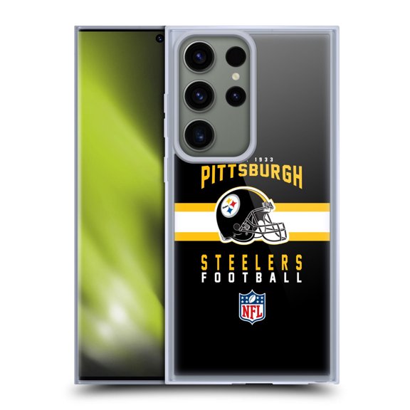 Head Case Designs NFL Pittsburgh Steelers Graphics Helmet Typography Soft Gel Case for Samsung Galaxy S23 Ultra 5G