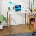thumbnail image 5 of PayLessHere 32 inch Computer Desk,Office Desk with Metal Frame,Adults can easily use it,Gold, 5 of 8