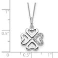 thumbnail image 3 of Diamond2Deal Collier Trèfle à 4 Feuilles en Argent Sterling 925 CZ pour Femmes 16 Pouces, 3 of 6