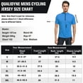 thumbnail image 5 of QUALICOS Men cycling jersey men's cycling sports shirt short sleeved with zipper back pocket - moisture wicking, breathable, quick drying cycling shirt, 5 of 6