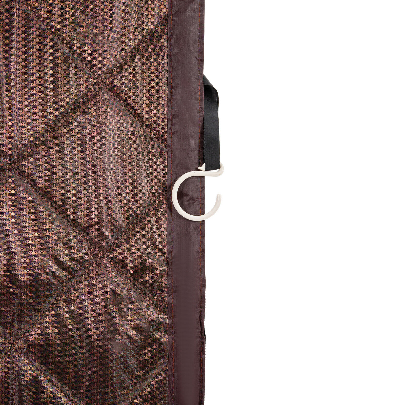 Magnetic Thermal Insulated Door Curtain Waterproof Doorway Curtain Cover Coffee 40*84in