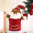 thumbnail image 3 of Christmas Candy Jar Cloth Snowman Santa Claus Reindeer Doll Berry Cookie Tins Canister Chocolate Treats Box Jewelry Storage Box with Lids for Xmas Holiday New Year Desktop Decor, 3 of 5