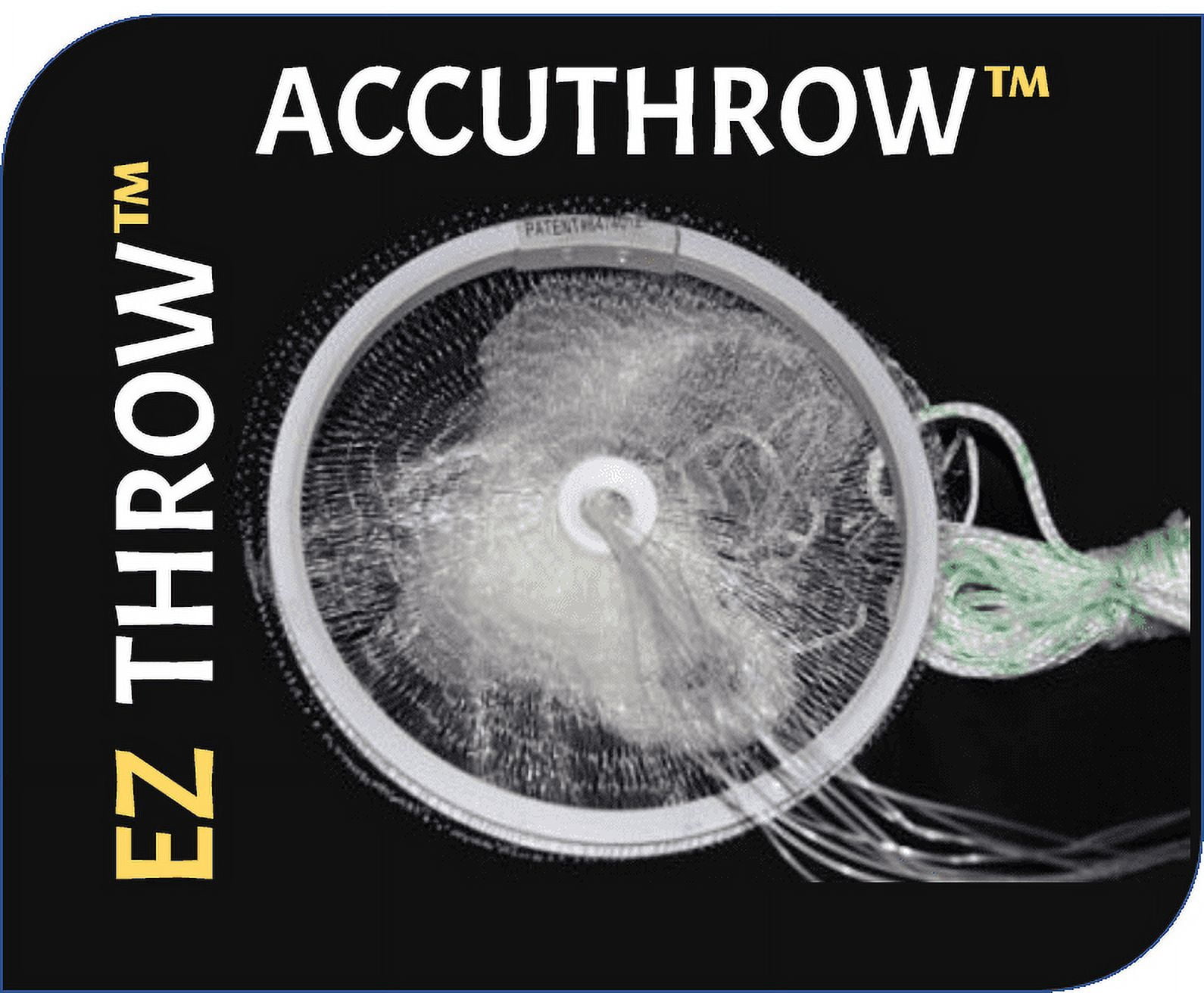 Fitec EZThrow 1000 Super Spreader Cast Net 4' x 3/8" Mesh, Clear,1 lb wts