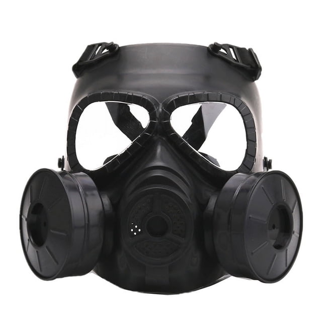 Máscara de ventilador de doble cara con sello, equipo de ventilador militar, máscara protectora de cara completa transpirable, equipo para comer pollo en el campo al aire libre