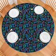 thumbnail image 2 of Math Equations Colorful Symbols Pattern Round Fitted Tablecloth with Elastic Edge,Dining Table Cover Waterproof,Outdoor Round Tablecloth for Camping,Dining,Indoor and Outdoor, 2 of 7