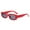 Red, variant on Only Moment Aviator Sunglasses for Women Plastic Lightweight Narrow Shades Trendy UV Protection Sun Glasses Pink One Size