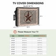 thumbnail image 3 of Outdoor TV Cover 60 to 65 Inches, Retro Mottled Country Star Farmhouse Black Buffalo Plaid Waterproof TV Cover with Remote Control Pocket, Flat Screen TV Cover Protector for Outside TV, 3 of 6