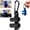 Black, variant on Right-Angle Ruler Clamp, Tall Stair Gauges with Holder Hook, Hexagonal Stable Lock with Holder & Hook for Framing Square Support & Circular Saw, Precision Woodworking Layout Tool for Speed Square