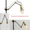 thumbnail image 2 of KAYYELAMP Telescopic Adjustable Arm Vertical Fittings Bracket Lighting 9.8Feet Cable No Wiring Required Vintage Design Clip Lamp for Iron Pipe Wooden Board Home Store, 2 of 5
