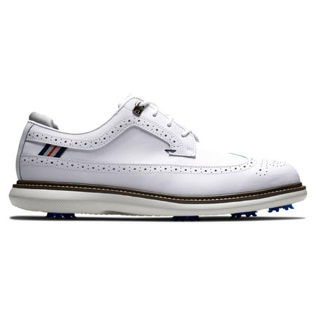 

FootJoy Men s Traditions Golf Shoes 57910 - White/Gray/Navy - 11 - Narrow