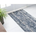 thumbnail image 6 of Rugs.com Oregon Collection Rug – 8 Ft Runner Blue Low-Pile Rug Perfect For Hallways, Entryways, 6 of 9