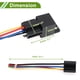 thumbnail image 4 of Ofertas únicas Relé automático de 5 pines 12V 40A con orificio colgante de plástico y conectores a prueba de agua 1 juego, 4 of 6