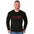 thumbnail image 3 of Im a Ninja You Cant See Me Fighter Men's Long Sleeve Tee T Shirt Brisco Brands S, 3 of 5
