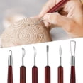 thumbnail image 5 of Wooden Handle Clay Sculpting Tools Set - 6pcs Double-sided Pottery Tools for Ceramics Sculpting, 5 of 5