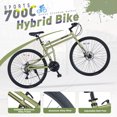 thumbnail image 2 of 700C Road Bike 21 Speed Hybrid Bike Disc Brake for Men Women's Aluminum City Bicycle, 2 of 6