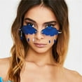 thumbnail image 2 of FEISEDY Retro Dripping Cloud Shaped Tassel Sunglasses Rimless Women Funny Party Disco Eyewear B2834, 2 of 16