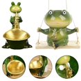 thumbnail image 5 of Creative Resin Frog Ornament Garden Home Cartoon Cute Desktop Decoration Handcrafted Statue Lawn Ornament 14 * 10.5 * 15cm, 5 of 5