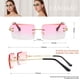 thumbnail image 4 of Lentes de Sol Canoazo Rectangulares Sin Montura con Lente Rosa Degradado, 4 of 9