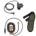 thumbnail image 4 of Auriculares militares HD01 con radio bidireccional y PTT U94, compatibles con Yaese VX-3RBrown, 4 of 14