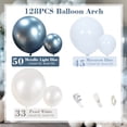 thumbnail image 2 of Balloon Garland Set, 128 Pieces Blue and White Balloon Kit for Birthday, Baby Shower, Party Decorations, 2 of 7