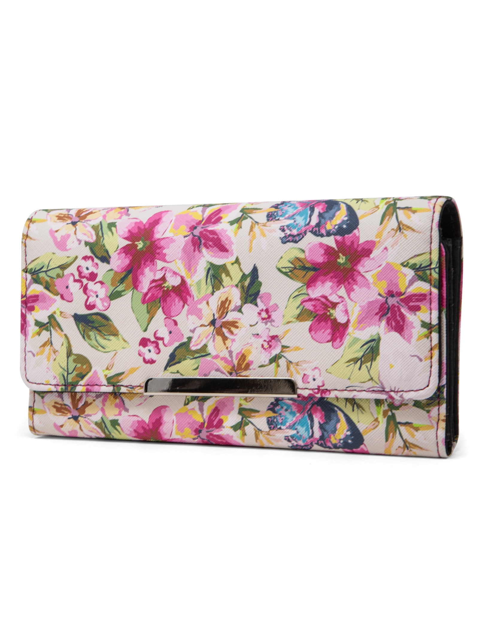 Flower Women Wallet Female Coin Purse Phone Clutch Pouch Girl Cash Bag Leather Card Change Holder Organizer Storage Key Hold Elegant Handbag For Party Birthday Gift