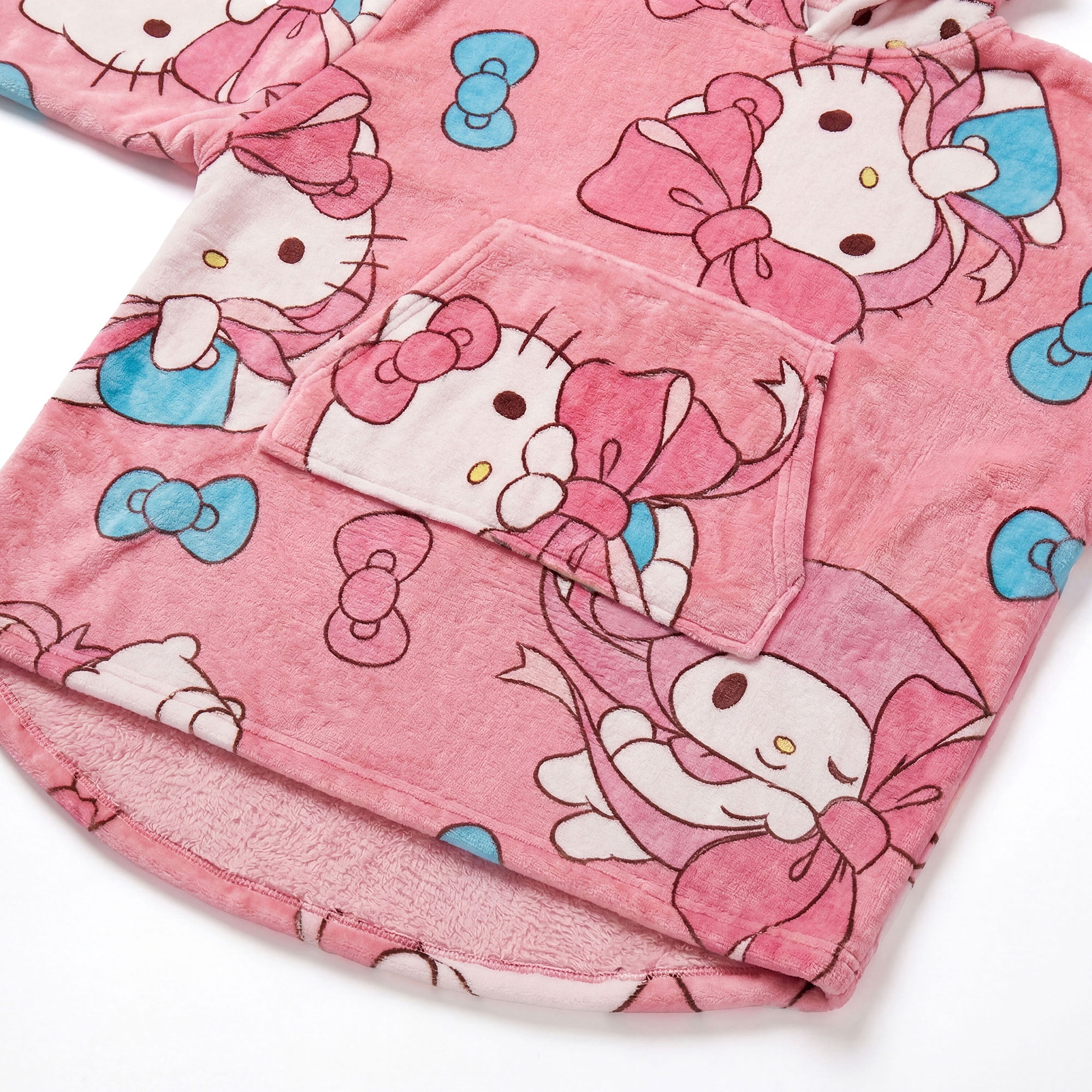 Girls Hello Kitty Cute Bows and Friends Wearable Blanket Hoodie