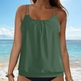 thumbnail image 5 of Womens 2026 Flowy Tankini Tops Only - Modest Bathing Suit Loose Fit Swimsuit Swim Tops No Bottom (Army Green, XL), 5 of 7