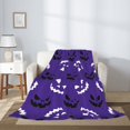 thumbnail image 5 of Throw Blanket for Couch Sofa and Bed, halloween ghost patterns Super Soft Plush Throw Blanket, Fuzzy Cuteness Comfy Warm Washable Flannel Blanket & Throws for All Season, 5 of 7