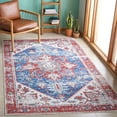 thumbnail image 4 of SAFAVIEH Tucson Jayla Oriental Machine Washable Area Rug, Blue/Red, 6'6" x 9', 4 of 19