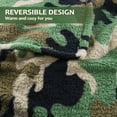 thumbnail image 3 of Catalonia Sherpa Throw Blanket, Fuzzy Snuggle Blanket for Camping, Traveling, Couch, and Bed, Super Soft, Light Weight, Reversible Blanket for all Season Use, Green Camo, 50'' x 60'', 3 of 7