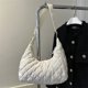 thumbnail image 5 of Bolso casual para mujer con correa ajustable, bolso de mano con entramado rómbico y media luna, 5 of 6