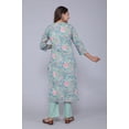thumbnail image 2 of Aizza Trends Cotton Febric Printed Embrodiery Work Straight Kurti With Pant Set, 2 of 5
