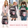 thumbnail image 6 of DAKIMOE School Backpack for Teens Cute Girlish Middle High School Bookbag Large Capacity Lightweight Waterproof Daypack for College Students, Black and Pink, 6 of 7