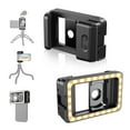 thumbnail image 3 of APEXEL APEXEL FL23 3-in-1 Universal Phone Clip with 17mm+37mm Macro Lens, RGB Fill Light, Cold Shoe Mount, 1/4" Thread, Compatible with Android/iPhone, Macro/Wide-Angle/Fisheye Lenses & Filters, 3 of 7