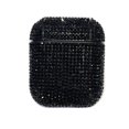 thumbnail image 1 of Estuche para auriculares con destellos para AirPods (negro), lujoso estuche rígido protector con diamantes brillantes, compatible con auriculares Apple AirPods 1/2, 1 of 5