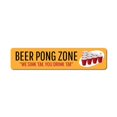 thumbnail image 2 of Beer Pong Zone Novelty Decor, Metal Wall Sign - 4x18 Inches, 2 of 4