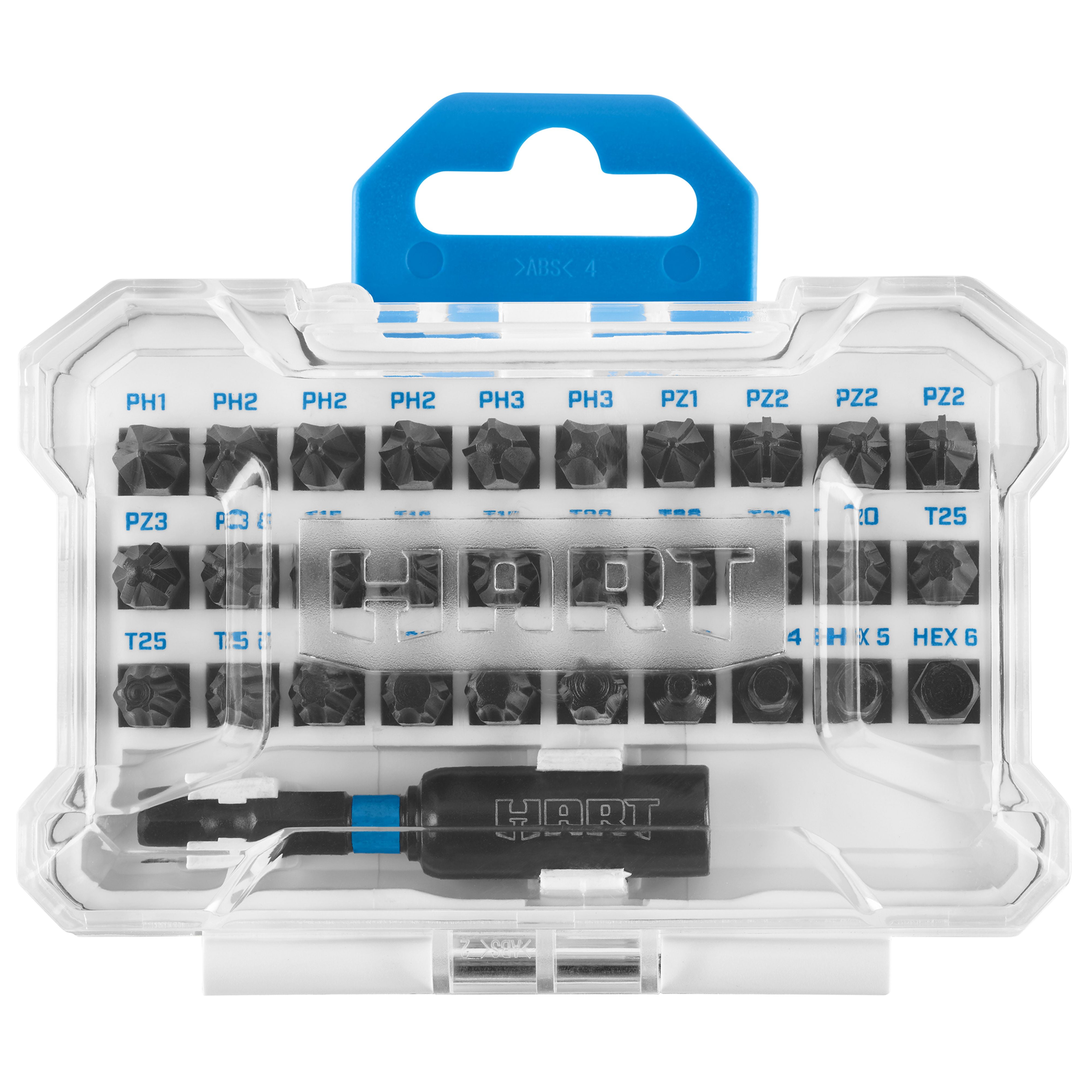 HART 31-Piece Impact Driver Bit Set with Protective Storage Case