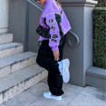 thumbnail image 4 of Casual Printed Loose Jacket Coat Creative Print Unisex Oversized Fashion Jackets for Going Out Dating Shopping, 4 of 5