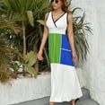 thumbnail image 2 of Pickleball Robe Sans Manches Verte et Bleue Élégante pour Femmes Été 2024, 2 of 4