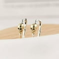 thumbnail image 6 of GKNET 925 Sterling Silver Gold Tone Skull Hoop Piercing Earrings Gothic Punk Vintage, 6 of 9
