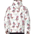 thumbnail image 7 of Rateoe Flamingos Tribal Pattern Mens Hoodie, Pullover Hooded Sweatshirt, Kangaroo Pocket Hoodie Ideal for Daily Wear, Travel and Home-3X-Large, 7 of 7