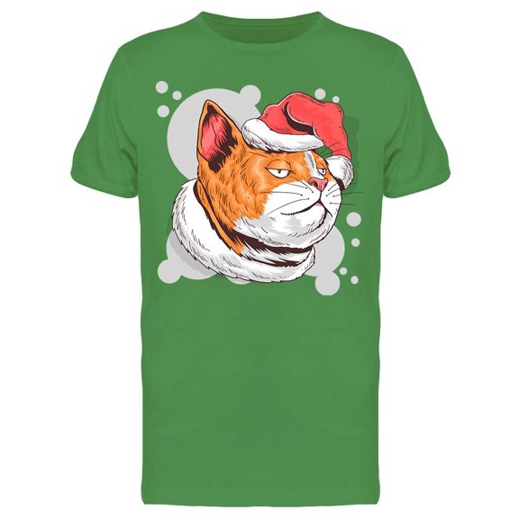 Christmas Cat Santa Claus Tee Men's -Image by Shutterstock