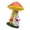 White rabbit reading, variant on Weather Resistance Resin Rabbits Mushroom Statin Resin Figurine Sculpture with Solar Power Light for Garden Yard Use