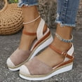 thumbnail image 2 of Mepaouo Women's Closed Toe Platform Sandals Summer Ankle Strap Espadrilles Wedge Casual Slip on Shoes, 2 of 8